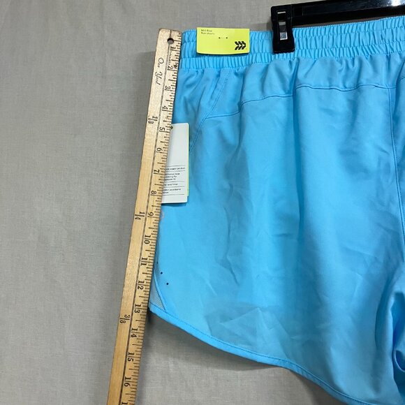 NWT All In Motion Women XL Blue Denim Woven Mid-Rise Elastic Waist Run Shorts 3 - Picture 14 of 14